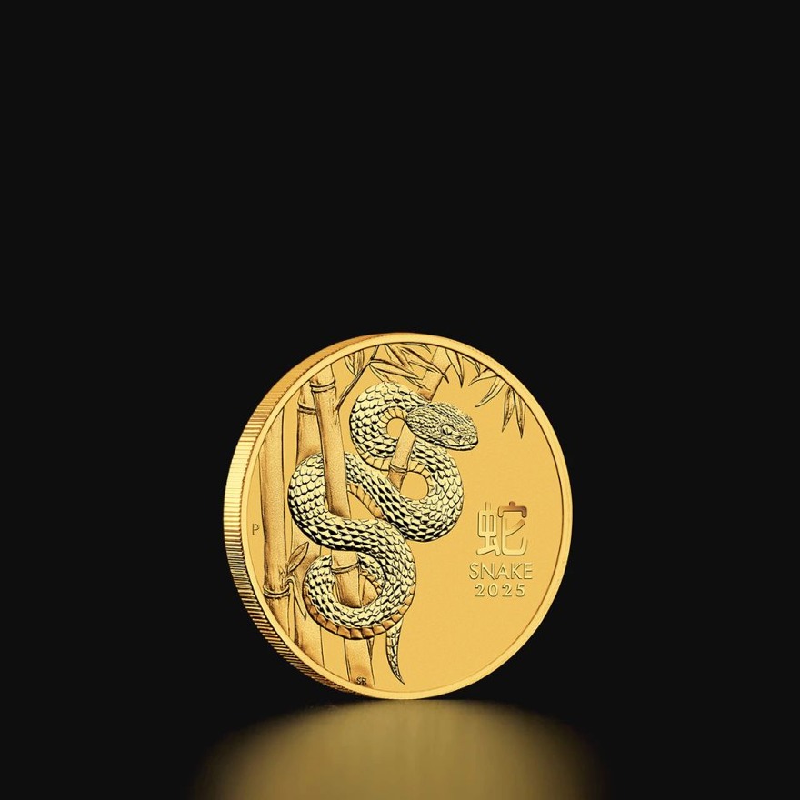 1/10oz Australian Lunar Year of the Snake 2025 Gold Coin Tavex Bullion