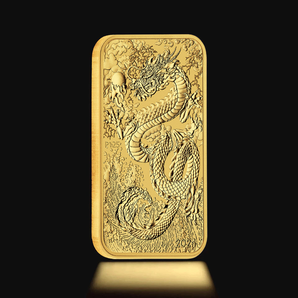 1 oz Australian Dragon Rectangular Gold Coin | Tavex Lithuania