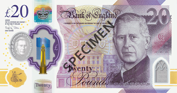 Front of King Charles III note