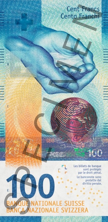 Obverse of banknote 100  Swiss franc